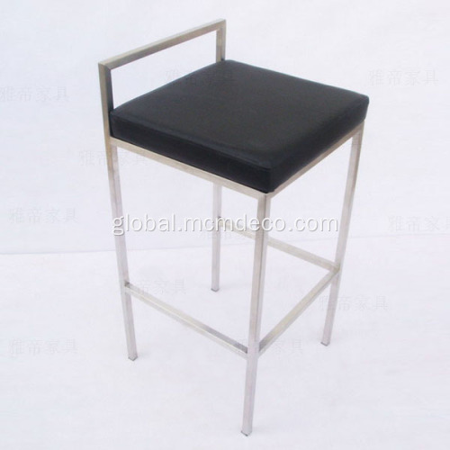 Aniline Leather Bar Chair Simple Commercial Design Leather Bar Stool Supplier